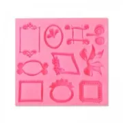 Silicone mold for polymer and metal clay - Photo frames