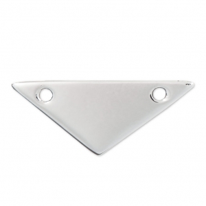 Triangular spacer 2 holes 25 mm 925 Sterling silver x1