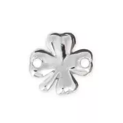 Four-leaf clover spacer 2 holes 10 mm 925 Sterling silver x1