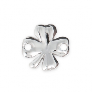 Four-leaf clover spacer 2 holes 10 mm 925 Sterling silver x1