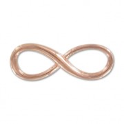 925 Sterling Silver infinity sign spacer 12 mm 18 carat Rose Gold-plated x1|raw }}