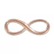 925 Sterling Silver infinity sign spacer 12 mm 18 carat Rose Gold-plated x1