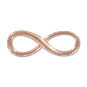 925 Sterling Silver infinity sign spacer 12 mm 18 carat Rose Gold-plated x1