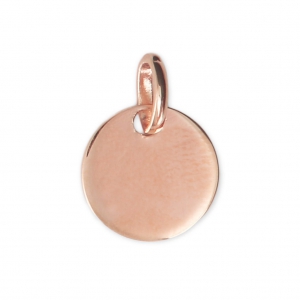 925 Sterling Silver medal charm 11 mm 18 karat 3 micron Rose Gold-plated x1