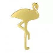 925 Sterling Silver flamingo charm 24 mm 18 carat 3-micron Gold-plated
