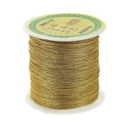 Braided nylon metallic thread 0.6 mm Gold Tone x130 m