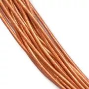 Leather cord 2mm Metallic Copper  x 1.9m