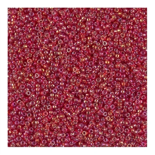 Miyuki Seed beads 15/0 1010 - Flame Red AB Silver Lined x8g