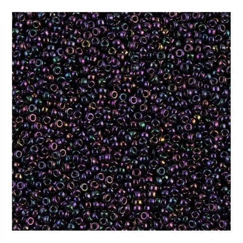 Miyuki Seed beads 15/0 454 - Metallic Dark Plum Iris x8g