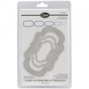 5 dies Framelits for Sizzix - 5 stencils Decorative Frame