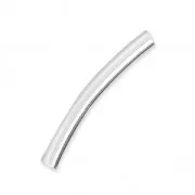 925 Sterling Silver curved Tube - Made in Europe - 26x3 mm x1