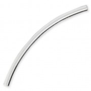 925 Sterling Silver curved Tube - Made in Europe - 45x3 mm x1|raw }}