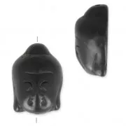 Bead Imitation howlite Bead buddha head shape 29.5x21 mm Jet x1