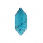 Spike-shaped Howlite pendant 20x8 mm Turquoise x1|raw }}