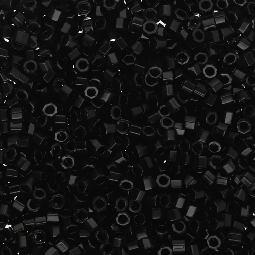 Miyuki Delica 11/0 Hex Cut DBC0010 - Black