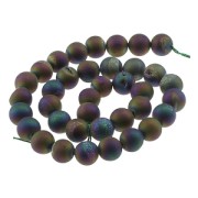 Beads Druse Agate Round bead 8 mm Iris x10|raw }}