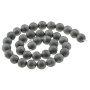 Beads Druse Agate Round bead 10 mm Silver x5