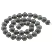 Beads Druse Agate Round bead 10 mm Silver x5