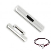 T cylinder Clasp 25 mm for 5 mm - Fine Antique silver plating x1