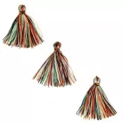 Imitation cotton tassels 26-30 mm Multicolored x10