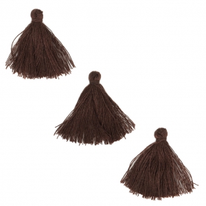Imitation cotton tassels 26-30 mm Brown x10