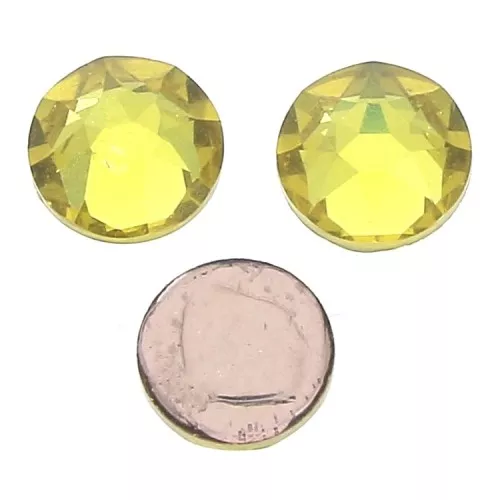 PureCrystal Hotfix rhinestones 5mm Light Topaz x36