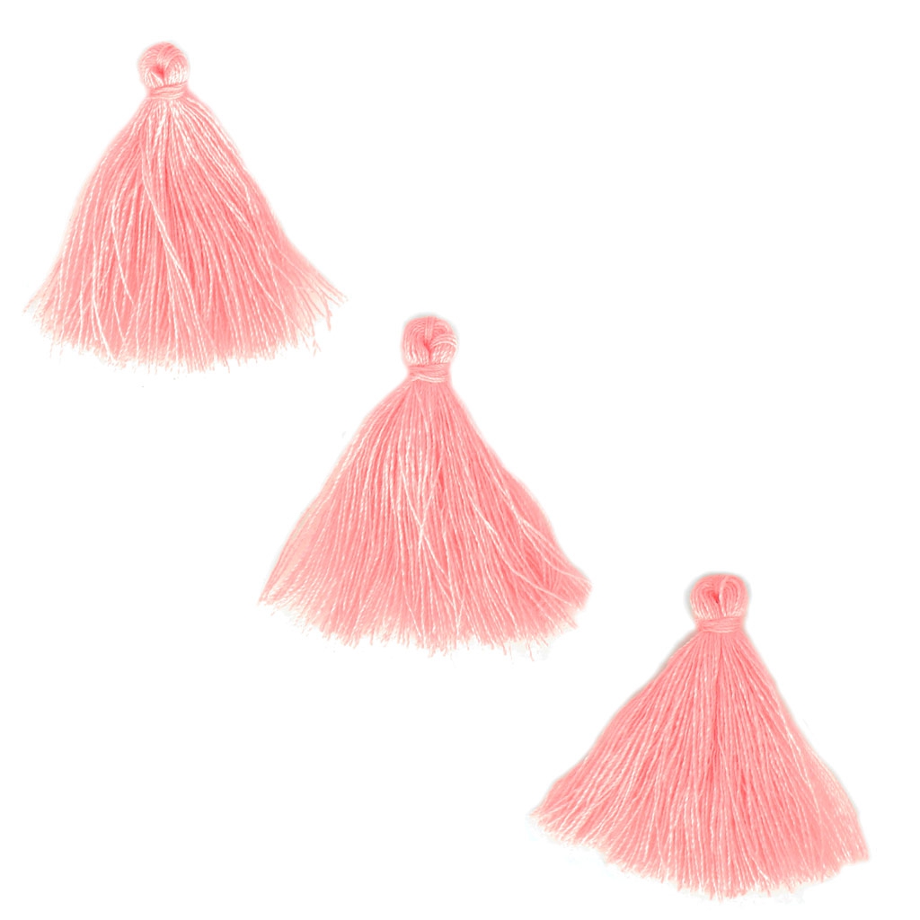 Imitation cotton tassels 2630 mm Baby Pink x10 Perles & Co
