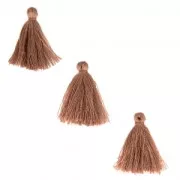 Imitation cotton tassels 26-30 mm Camel x10
