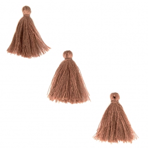 Imitation cotton tassels 26-30 mm Camel x10