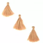 Imitation cotton tassels 26-30 mm Light Caramel x10