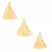 Imitation cotton tassels 26-30 mm Light Yellow x10