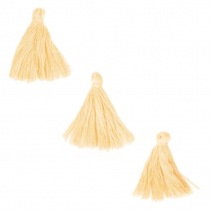 Imitation cotton tassels 26-30 mm Light Yellow x10