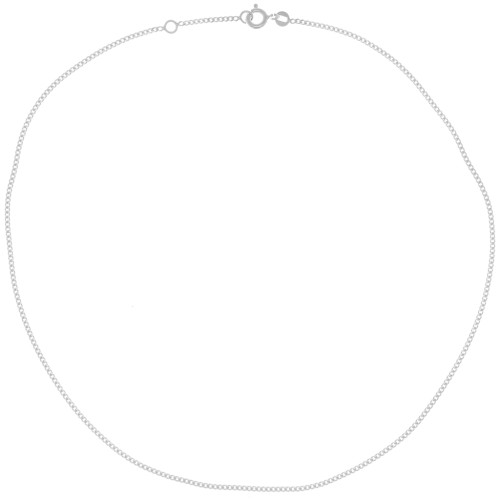 925 Sterling Silver Chain Chocker - Made in Europe - 1.6 mm x40 cm