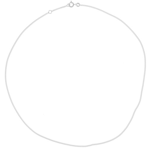 925 Sterling Silver Chain chocker - Made in Europe - 1.6 mm x45 cm