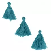 Imitation cotton tassels  26-30 mm Blue Zircon x10