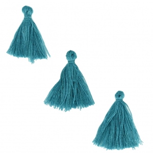Imitation cotton tassels  26-30 mm Blue Zircon x10