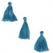 Imitation cotton tassels 26-30 mm Dark Turquoise x10|raw }}