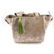 Large tassel 90 mm for decoration or jewels Bordeaux/Silver