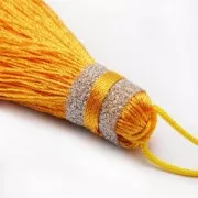 Large tassel 90 mm for decoration or jewels Bordeaux/Silver