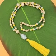 Large tassel 90 mm for decoration or jewels Aqua/Silver