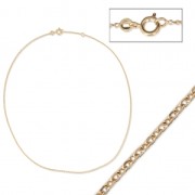 Chain chocker cable diamond cut 1.4 mm gold plating 3 microns x42 cm|raw }}