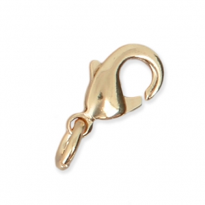 Lobster clasp 10 mm with an open jumpring - 3 micron gold plated x1