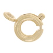Spring clasp 6 mm with an open jumpring - 3 micron gold plated x1|raw }}