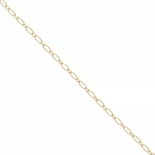 Oval mesh chain 2.5 mm - 3 micron gold plated x50 cm