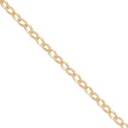 Oval mesh chain 1.9 mm - 3 micron gold plated x50 cm