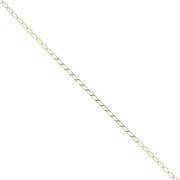 Bilbao mesh chain 1.7 mm - 3 micron gold plated x50 cm