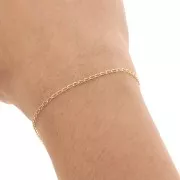 Bilbao mesh chain 1.7 mm - 3 micron gold plated x50 cm