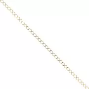 Rombo mirror chain 2.3 mm - 3 micron gold plated x50 cm