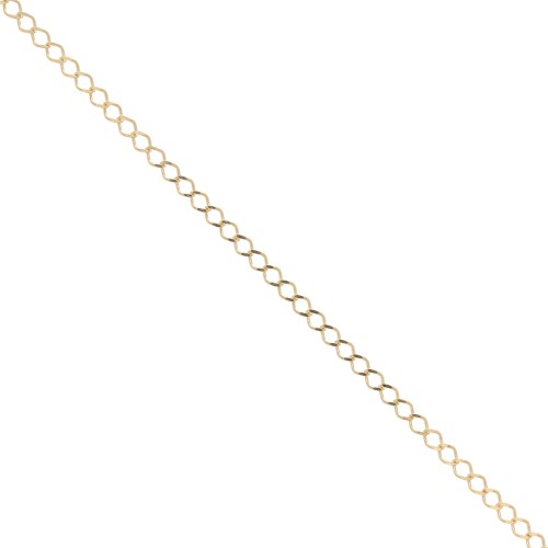 Rombo mirror chain 2.3 mm - 3 micron gold plated x50 cm
