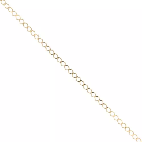 Rombo mirror chain 2.3 mm - 3 micron gold plated x50 cm